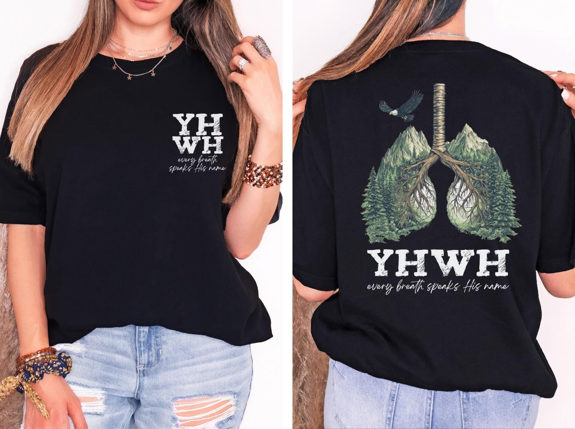 YHWH Lungs Christian Shirt, Every Breath Speak His Name T-Shirt, Faith Apparel Shirt, YHWH Lungs Shirts, Christian Shirts, Faith Tee